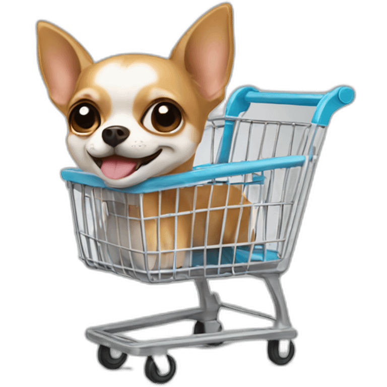 chihuahua with trolley emoji