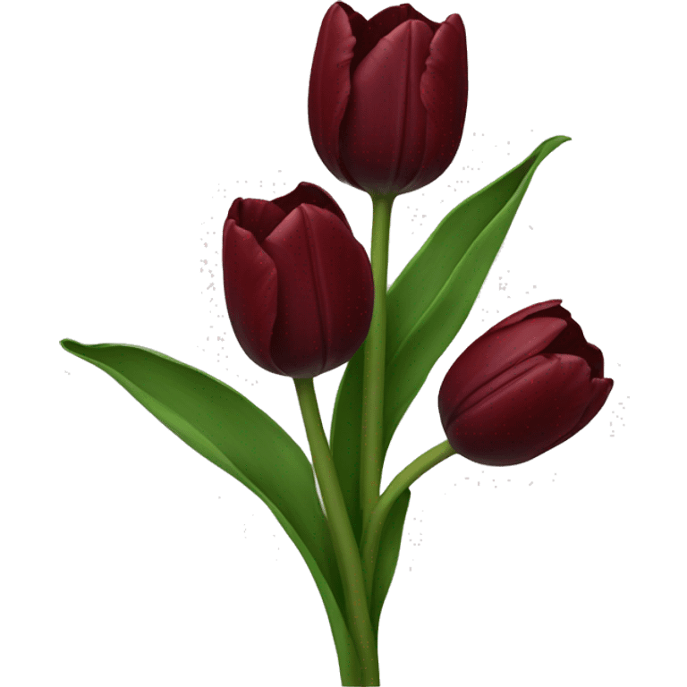 Dark red tulip emoji