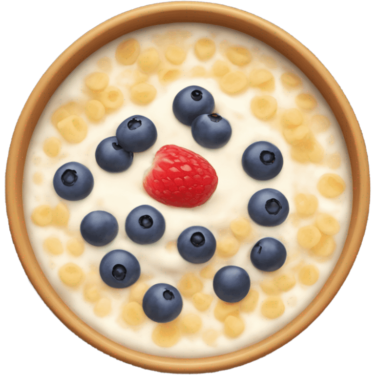 porridge with fruit emoji