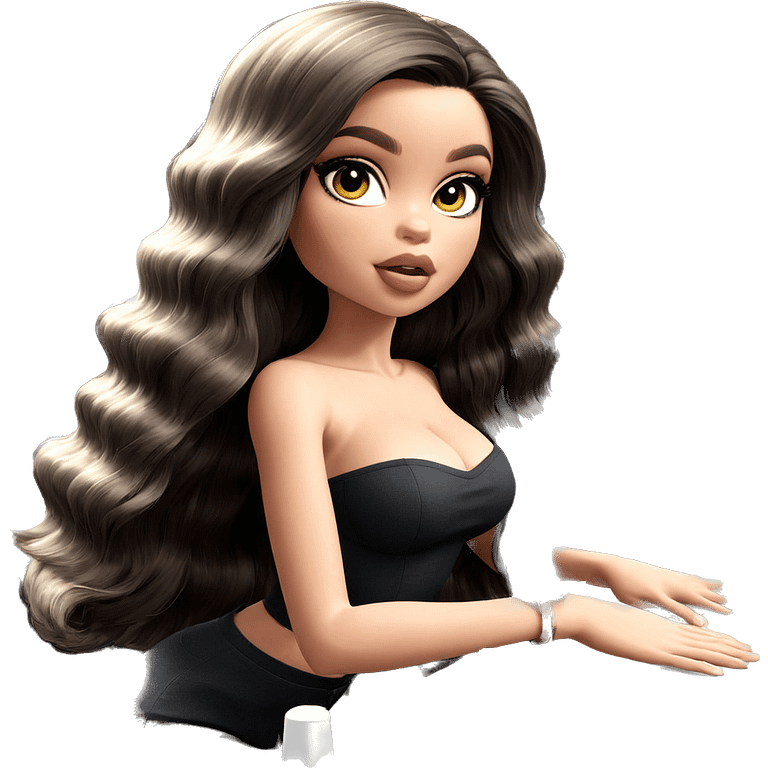 elegant girl with long hair emoji