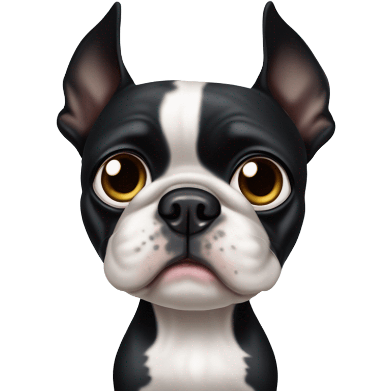 Boston terrier sad emoji