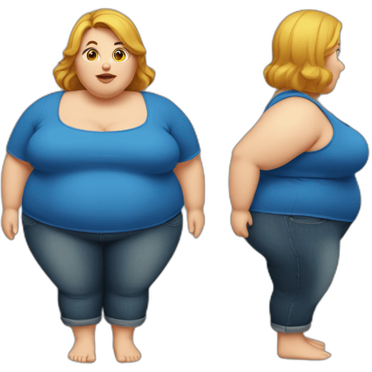 obese-woman-big-belly emoji