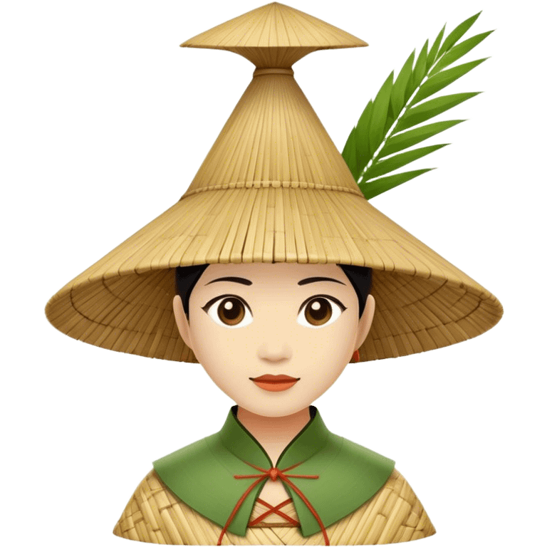 ​Cinematic Realistic Traditional Vietnamese Nón Lá, depicted as a delicately crafted conical hat made of bamboo and palm leaves with subtle texture and natural wear, evoking authentic cultural heritage, please show the hat only emoji