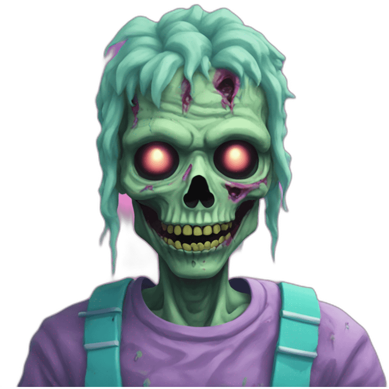 Vaporwave zombie person  emoji