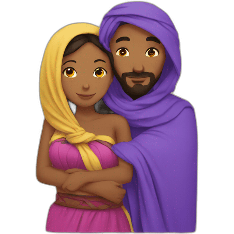 amazigh couple cuddling emoji