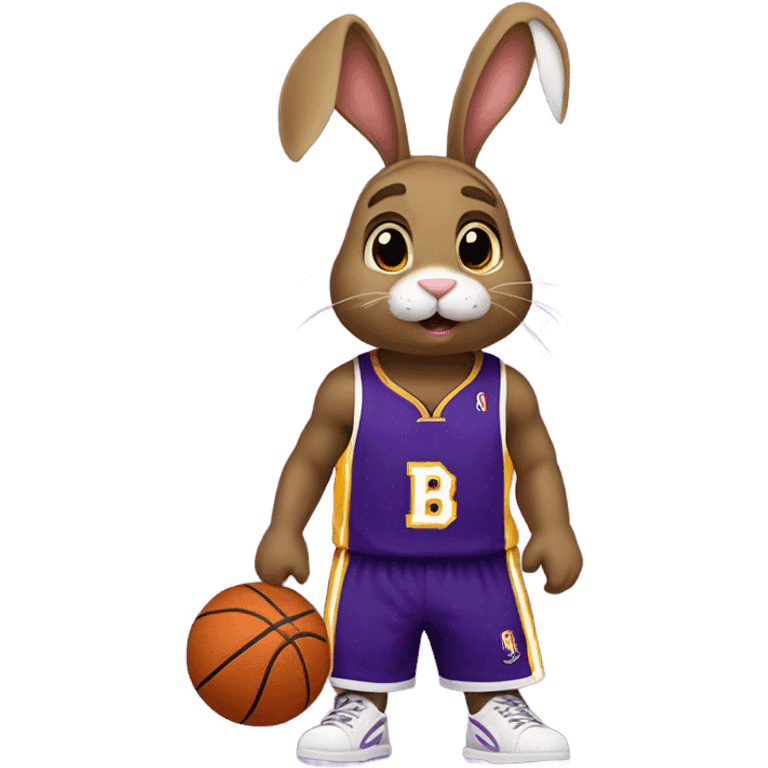 Bunny with Kobe Bryant jersey emoji