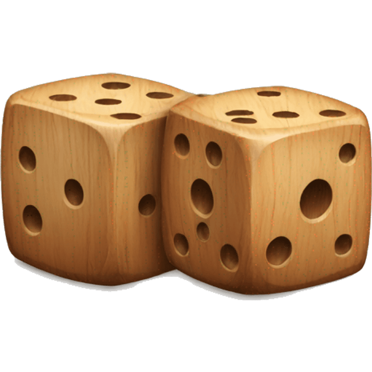 wooden dice 2 emoji