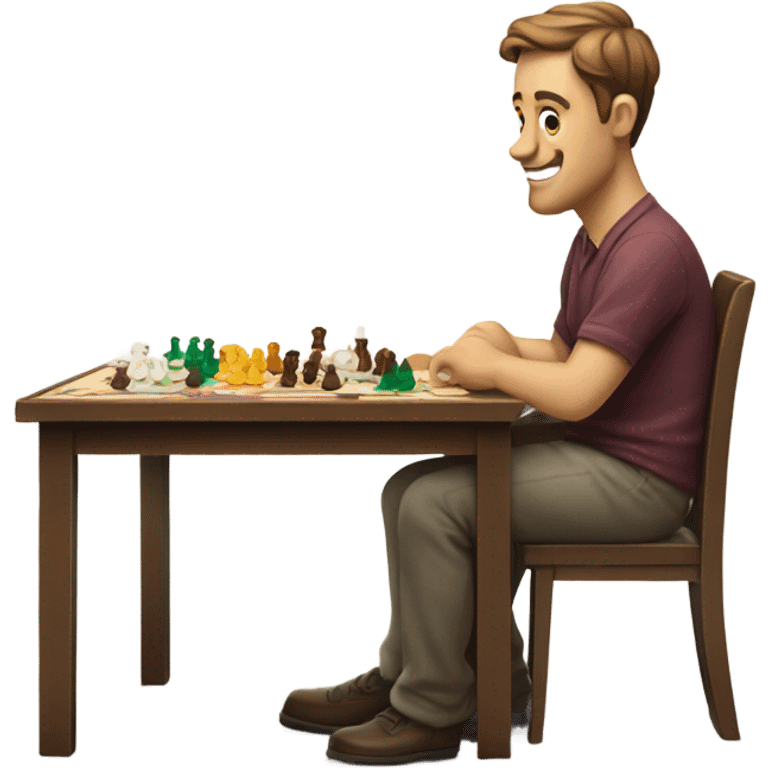 Man playing board games emoji