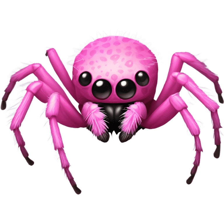 Pink jumping spider emoji