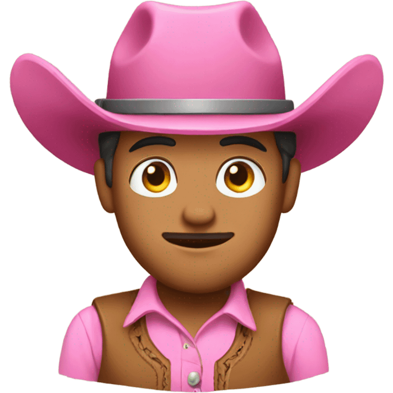 a cowboy wearing a pink dress emoji