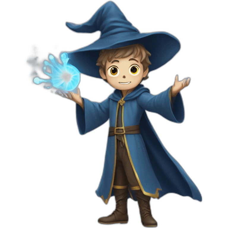 Magical wizard telekinesis boy emoji