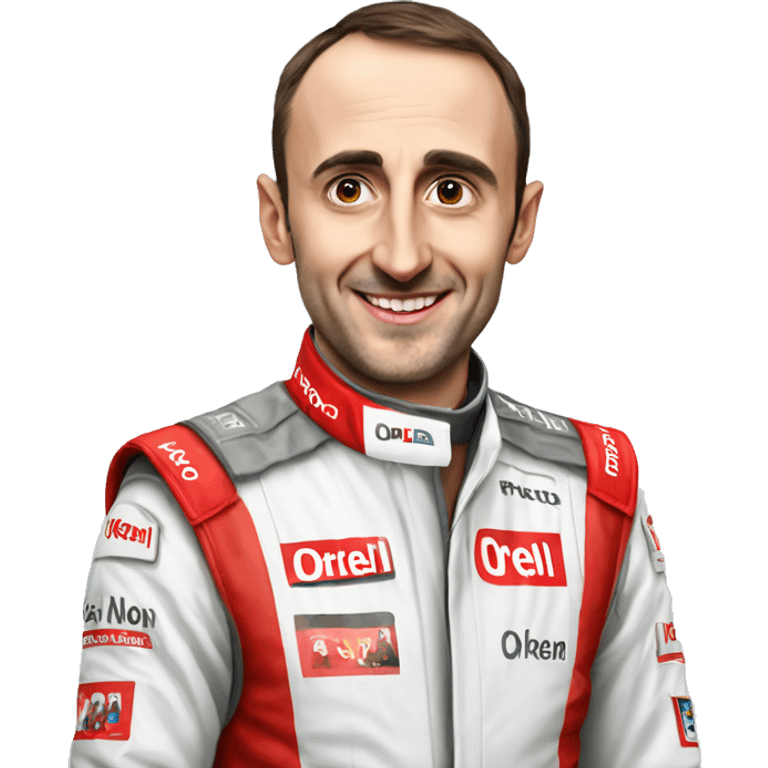 Make me an emoji of Robert Kubica with his Orlen Costume emoji