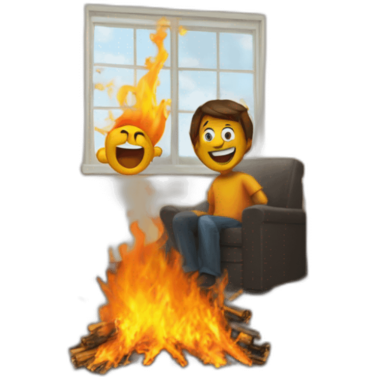 man inside burning house saying "this is fine!" emoji