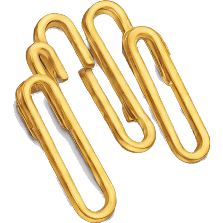 gold paper clips emoji