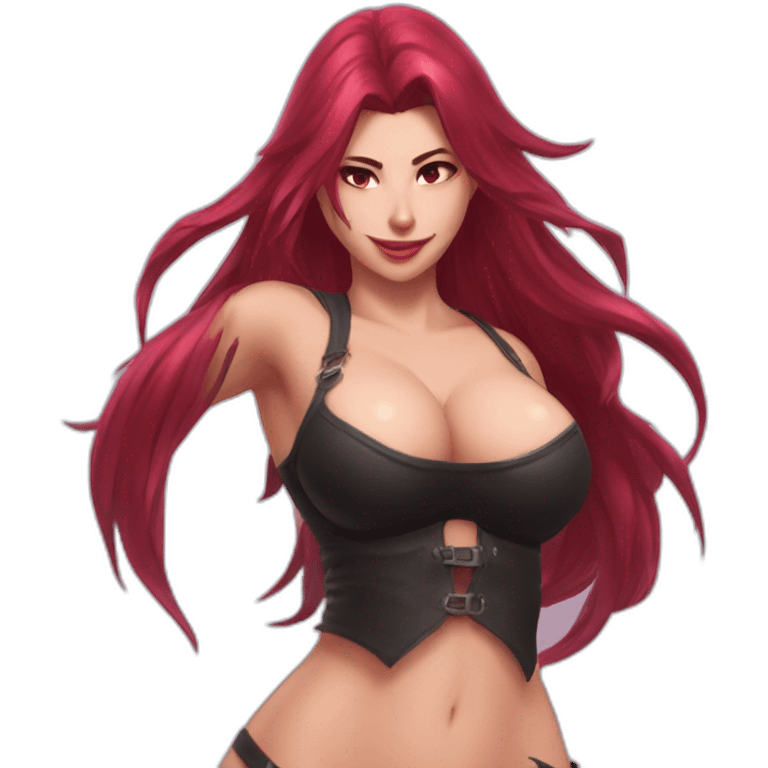 Katarina posing cover nipples sfw emoji