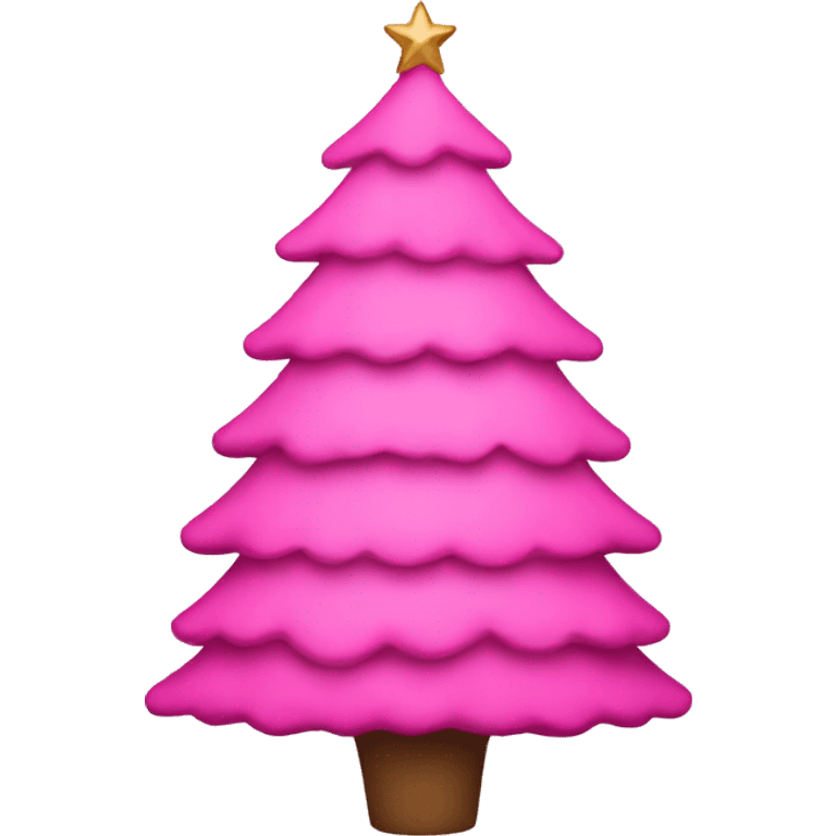 Pink Christmas tree emoji