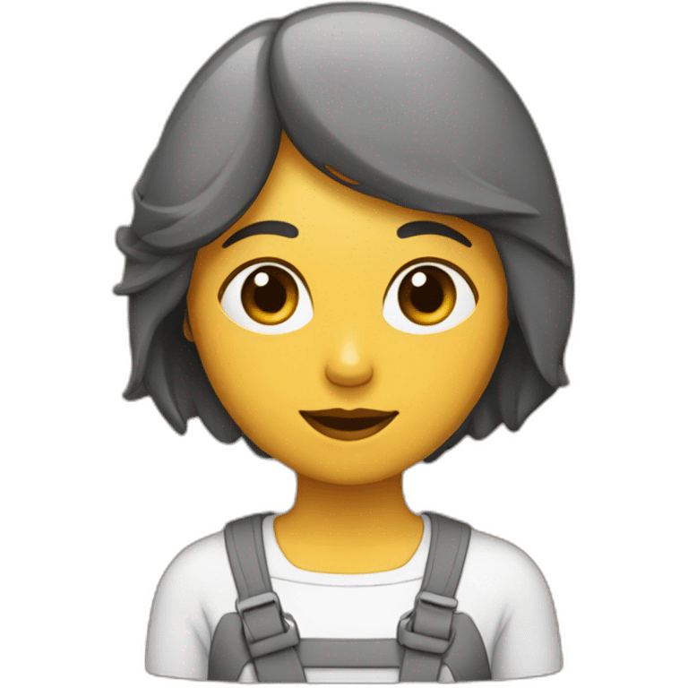 Une femme sur le dos d’un chien emoji