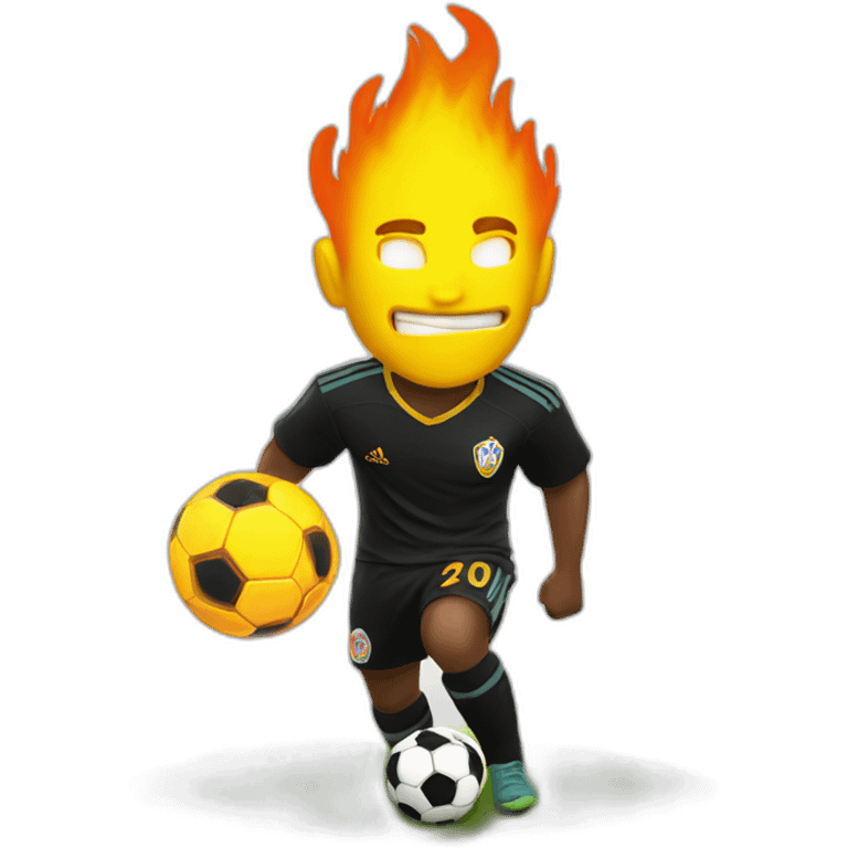 Soccer ultra with pyro emoji