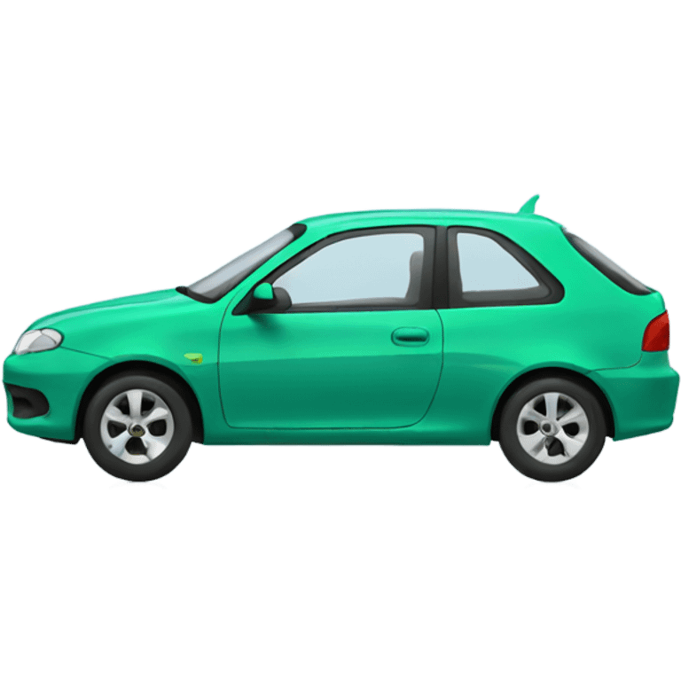 Blue and green car emoji