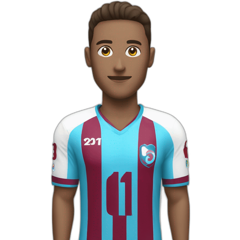 Trabzonspor stryped football jersey emoji