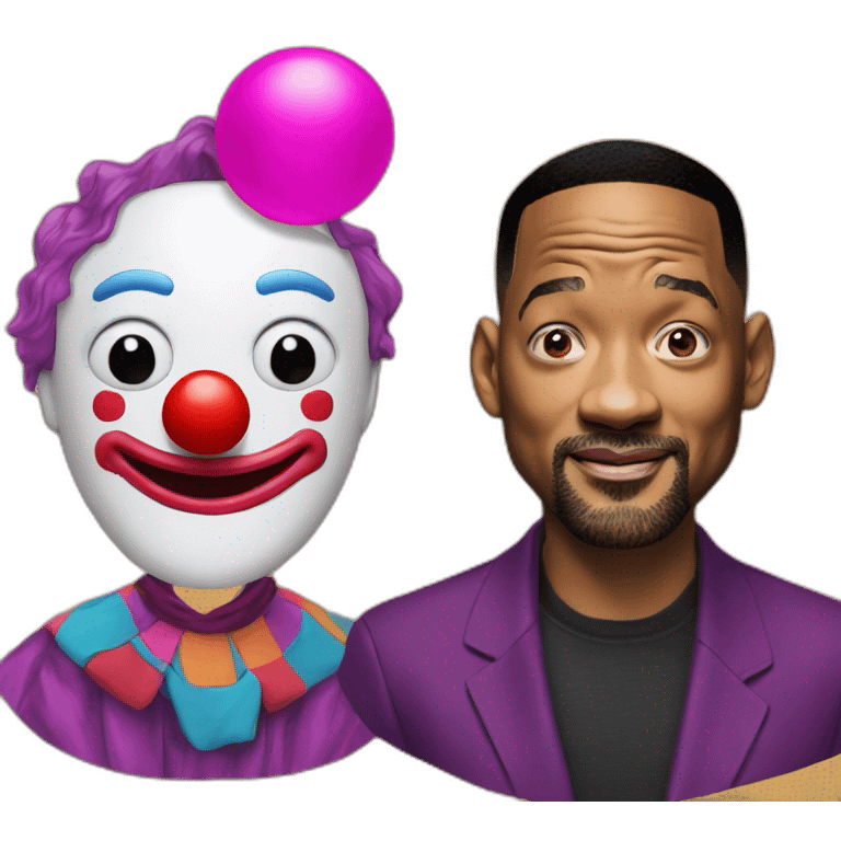 Will smith with clown mask emoji