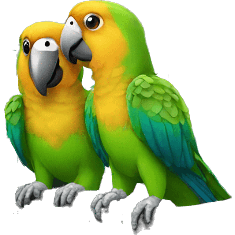 birdcage parrots emoji