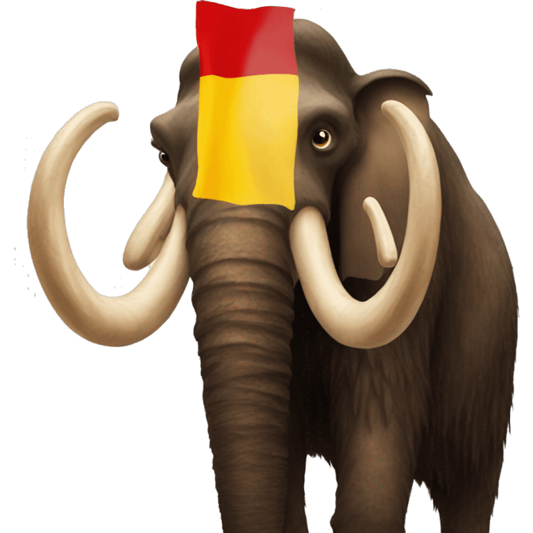 mammoth on the background of the German flag emoji