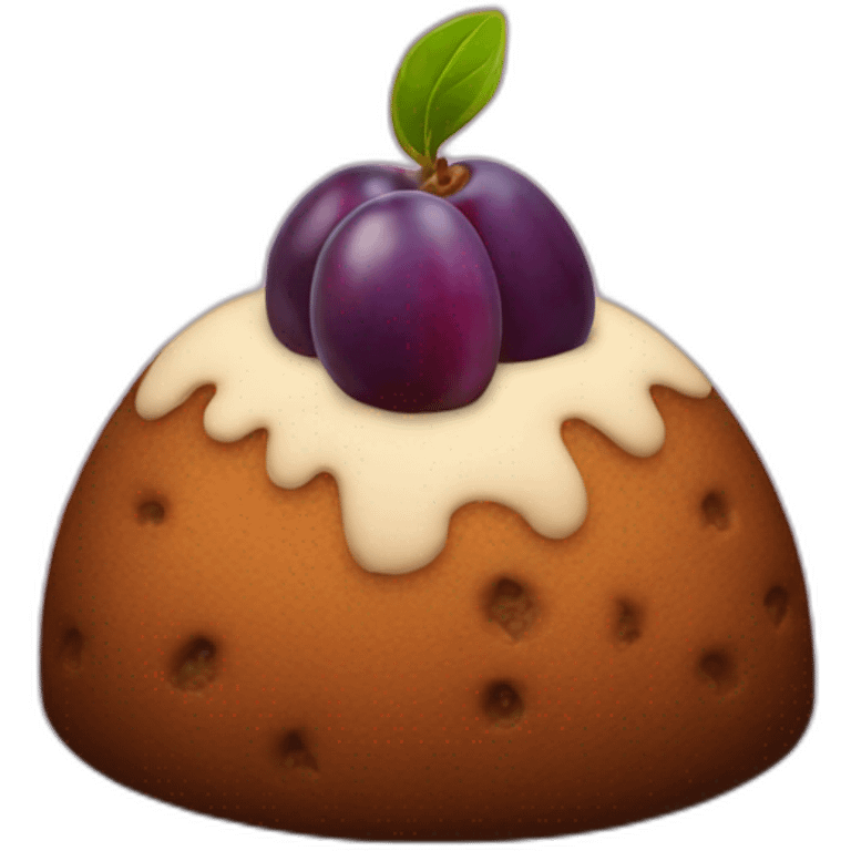 plum pudding emoji