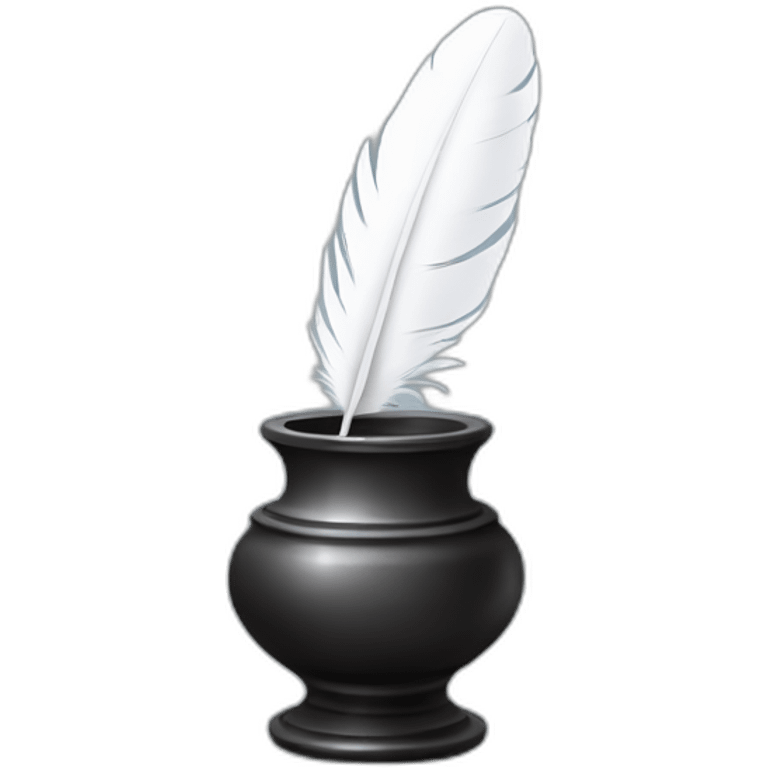 white feather inkpot emoji