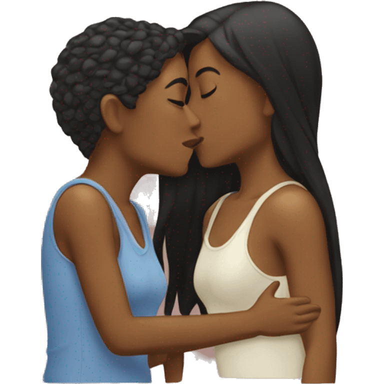 Lesbian kiss emoji