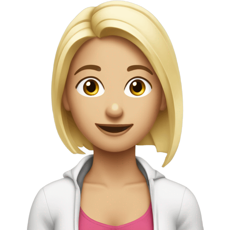 Pilates reformer girl blonde emoji