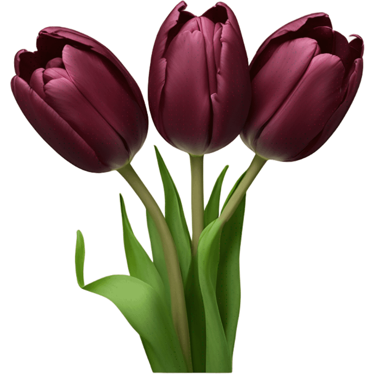 burgundy tulips  emoji