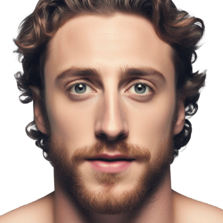 Aaron Taylor Johnson shirtless hairy-chest emoji