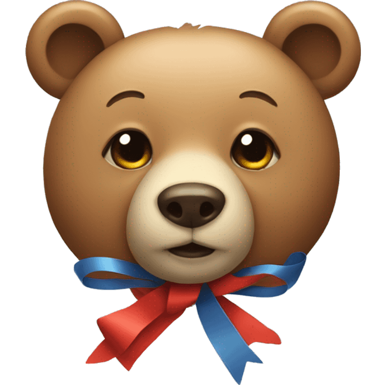 A bear with a ribbon emoji