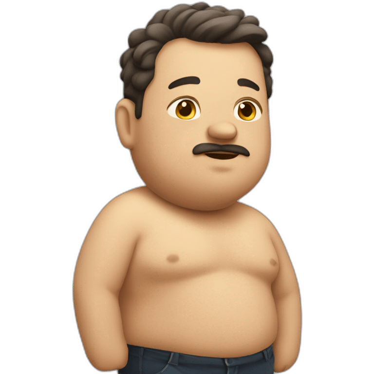 a fat guy emoji