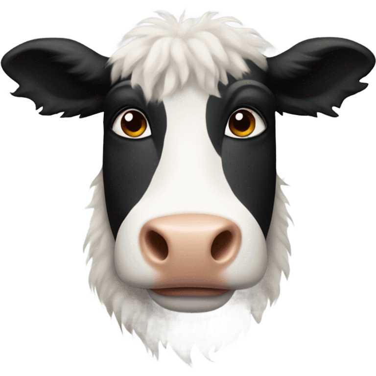 realistic fluffy cow emoji