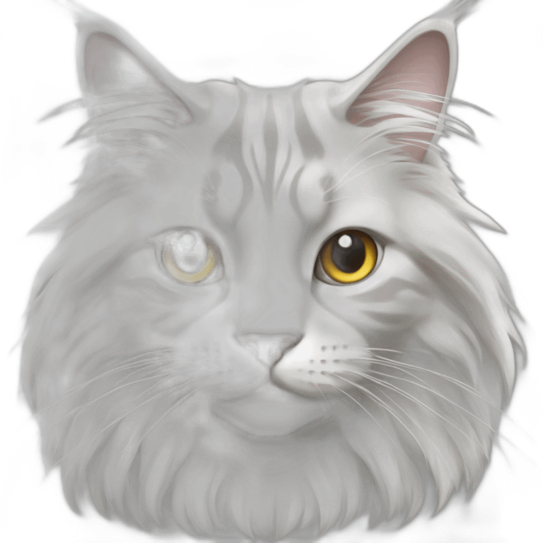 silver-white-maine-coon emoji