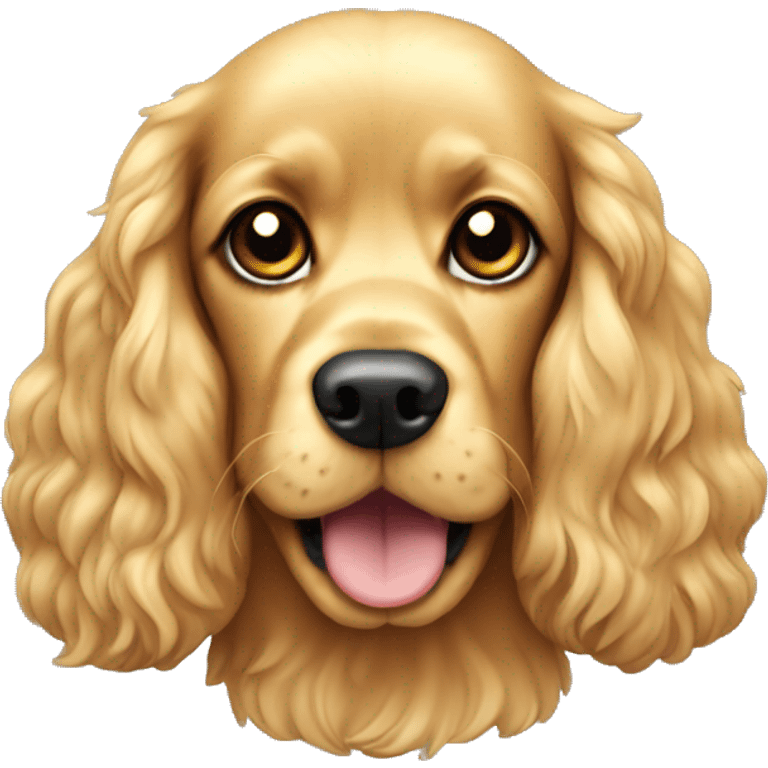 Yellow cocker spaniel emoji