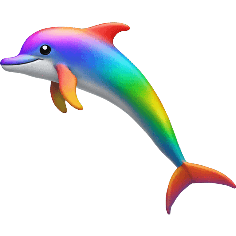 Beautiful rainbow dolphin emoji