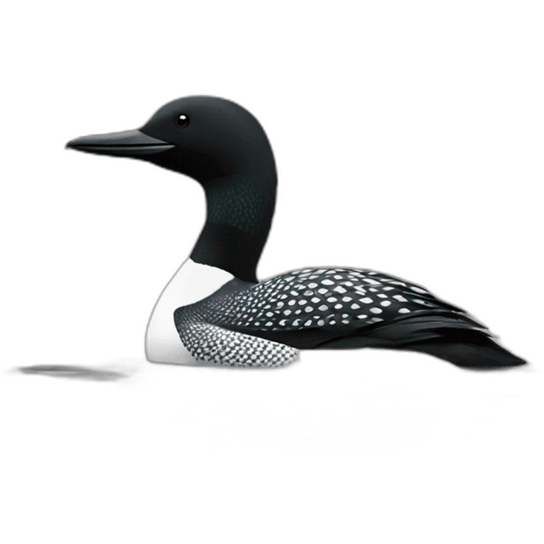 loon sitting on the water emoji