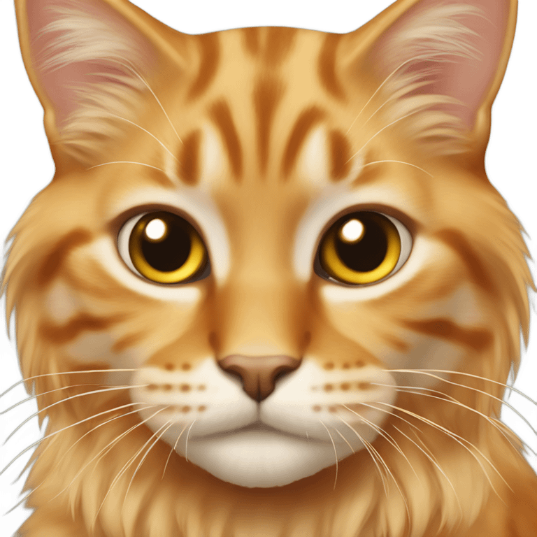 Beige orange long hair tabby emoji