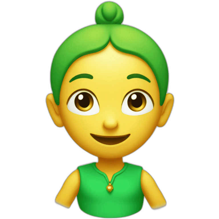 genie from a lamp, green emoji