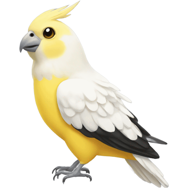 A yellow and white Cockatiel emoji