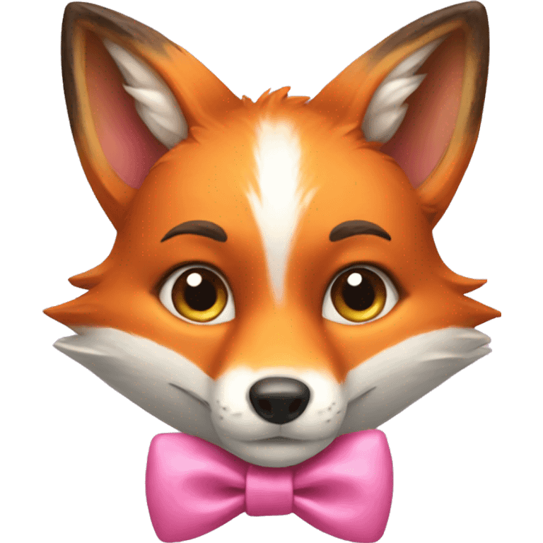 Fox with pink bow  emoji