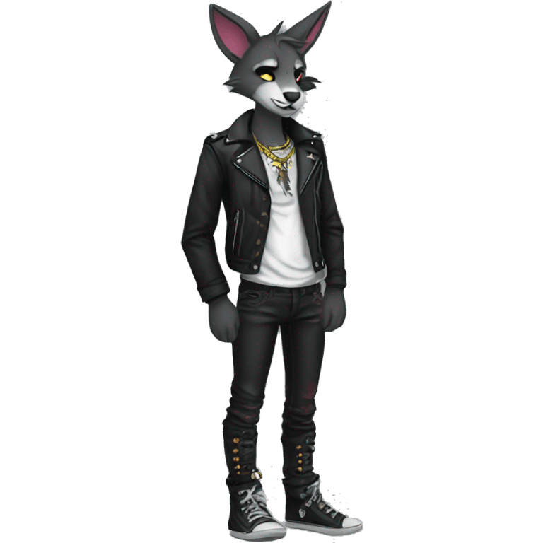 Anthro Punk Fursona Collar full body emoji