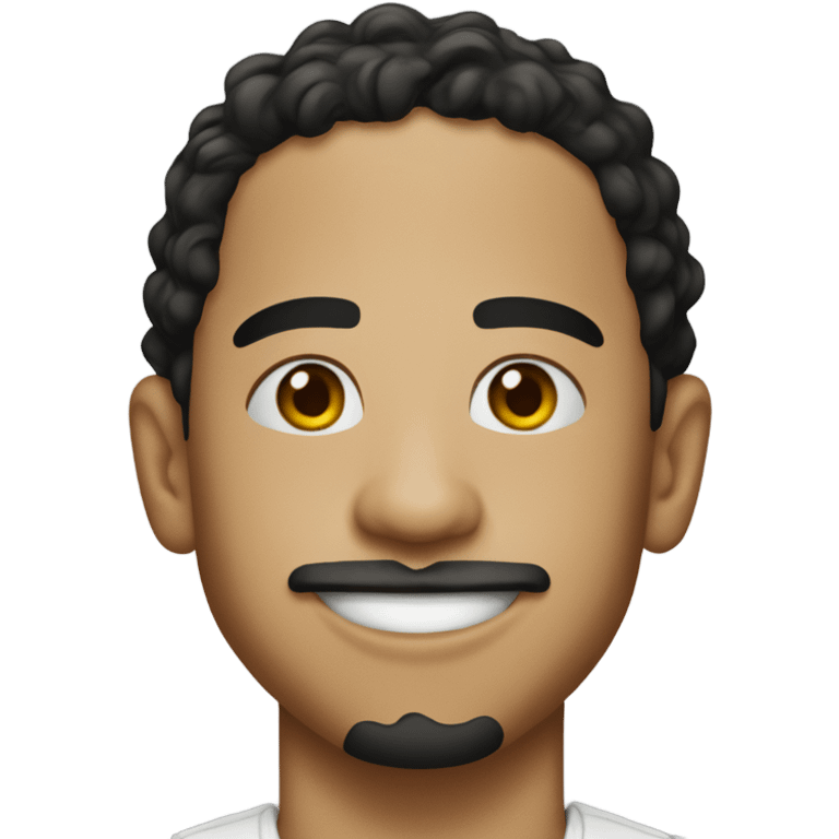 Anthony Ramos with facial hair smiling emoji