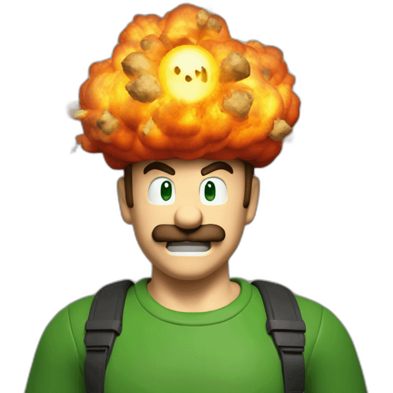 exploding head mario emoji