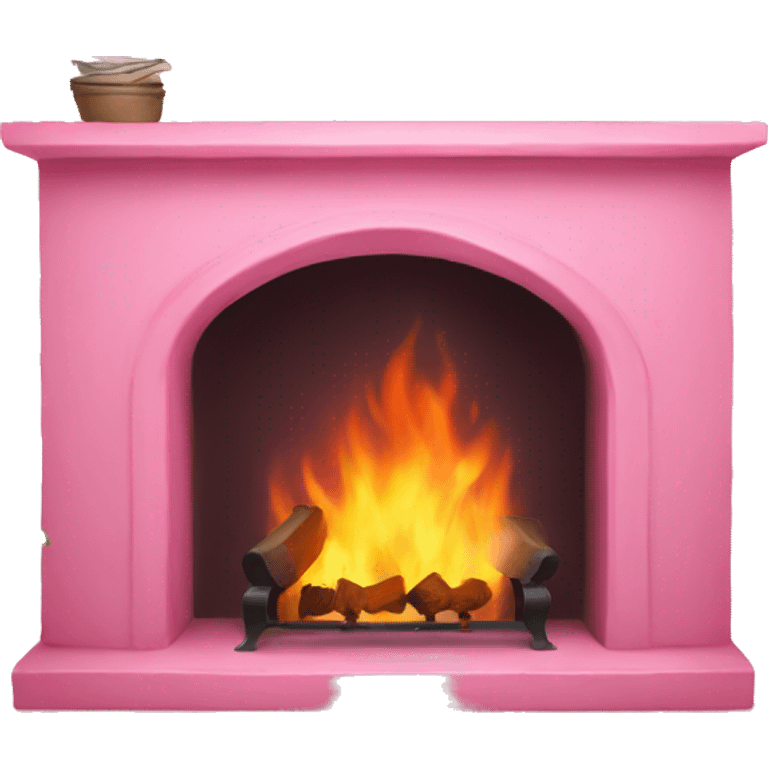 Pink fireplace  emoji