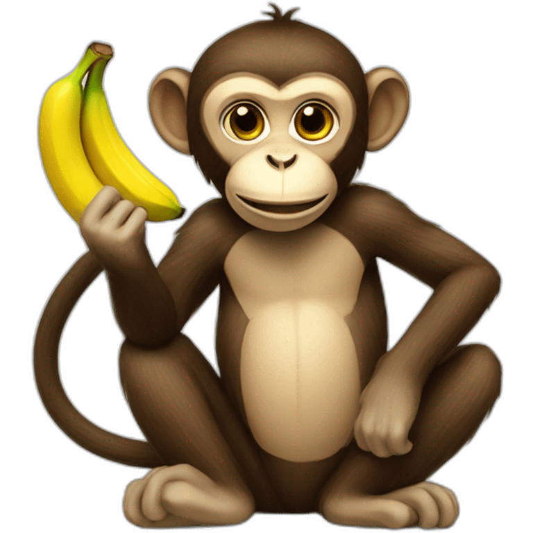 Monkey with banana emoji