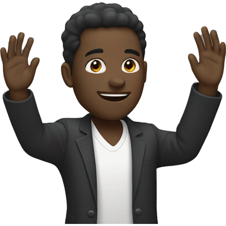 black person waving   emoji